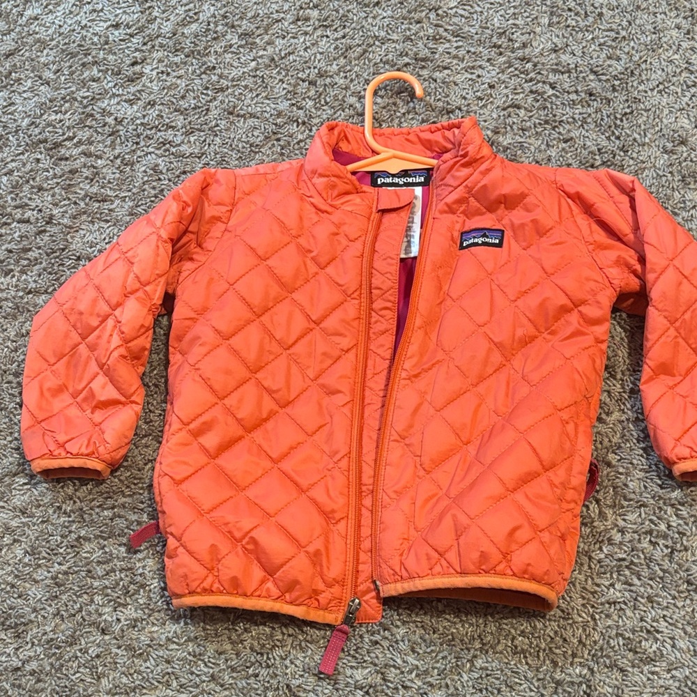 TODDLER-Patagonia Vibrant Orange Quilted Jacket